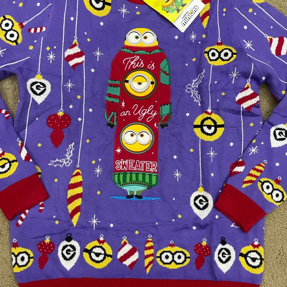 Minions Purple Crewneck Sweater